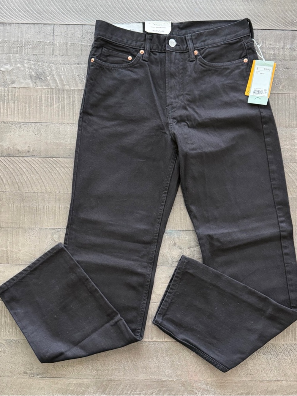 H&M Men's Black Straight Jeans